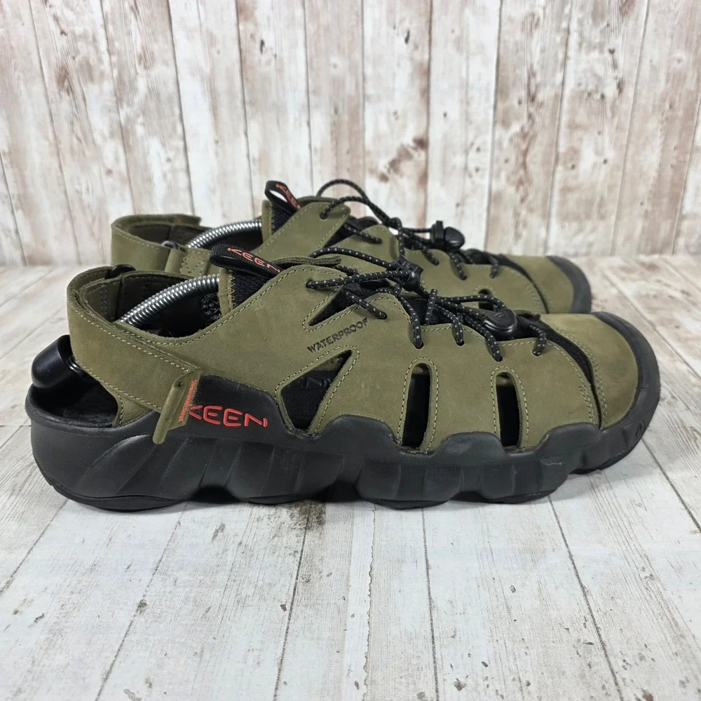 Keen Clearwater CNX Mens 13 Olive Green Waterproof Hiking Sandals 1030722